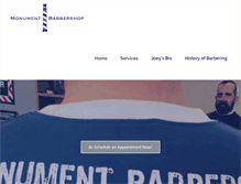 Tablet Screenshot of monumentbarbershop.com